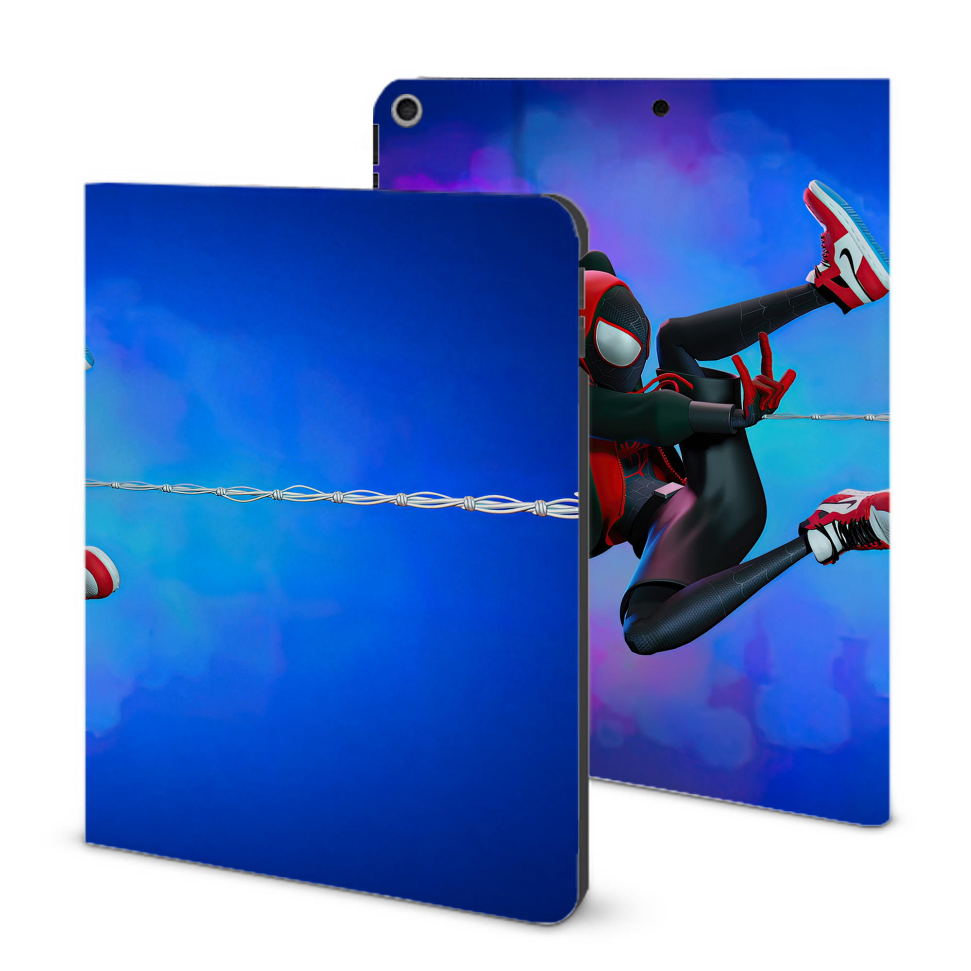 （画像用） Spider Man スパイダーマン IPad ケース ブック型 PUレザー TPU 耐衝撃 軽量 薄型 ペン収納なし 全面保護 IPad 各モデル対応